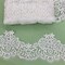 1 Yard Corded Embroidered Lace Trim 6" Wide 100% Polyester Net Mesh for Bridal & Special Occasion